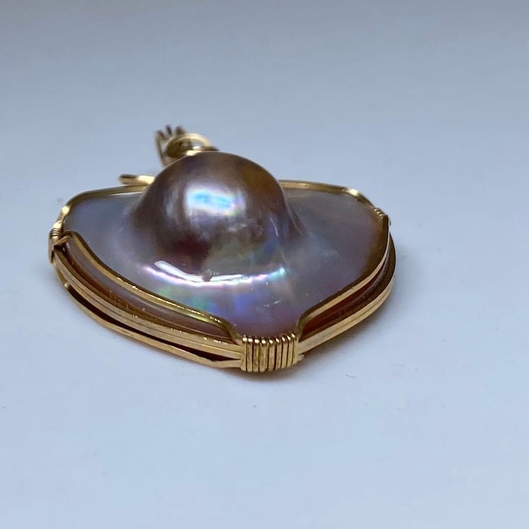 本マベ真珠 金巻ネックレストップ 6g 東Y7-0129 2F NEXPOTALLINN_EU