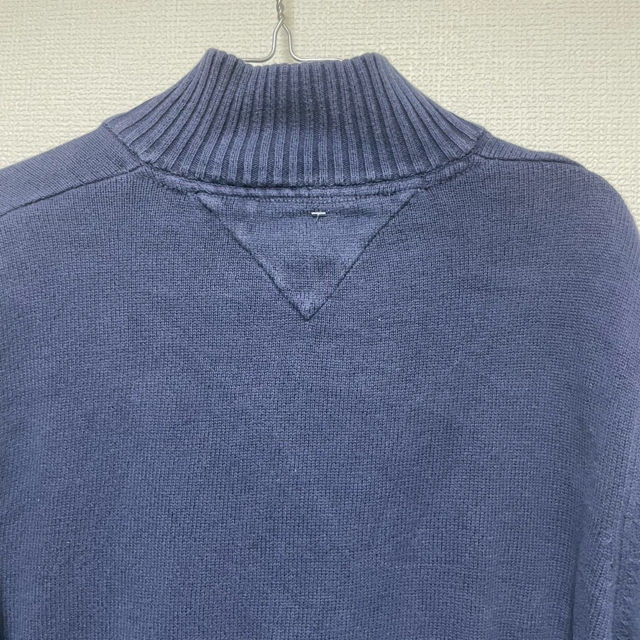 TOMMY HILFIGER ニットトレーナー 長袖 M ネイビー セーター ハーフ 