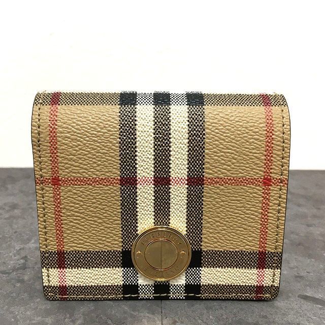 夏 400 送料込み ♥品 BURBERRY コンパクトウォレット タータンチェック