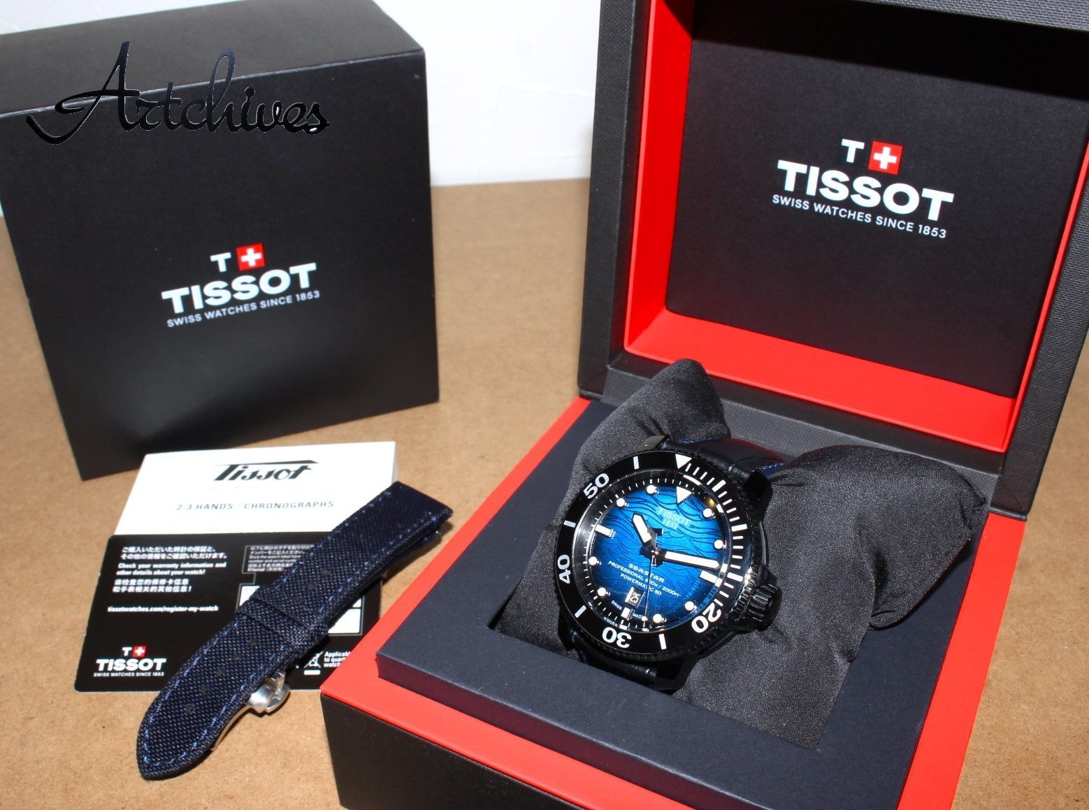 VRW-1420 時計 TISSOT ティソ T20607A シースター2000 プロフェッショナル BL文字盤 メンズ 自動巻き 腕時計 稼働品