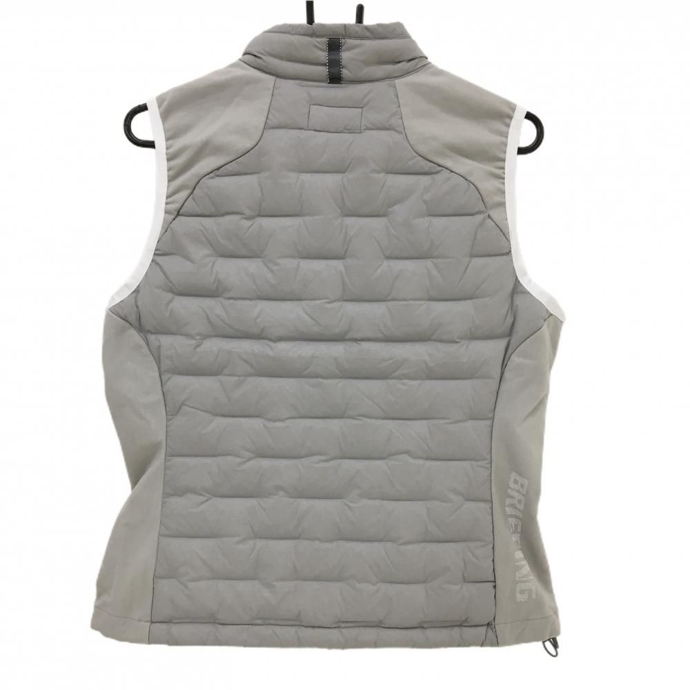 超 ブリーフィング ダウンベスト グレー サイド切替 レディース L ゴルフウェア BRIEFING