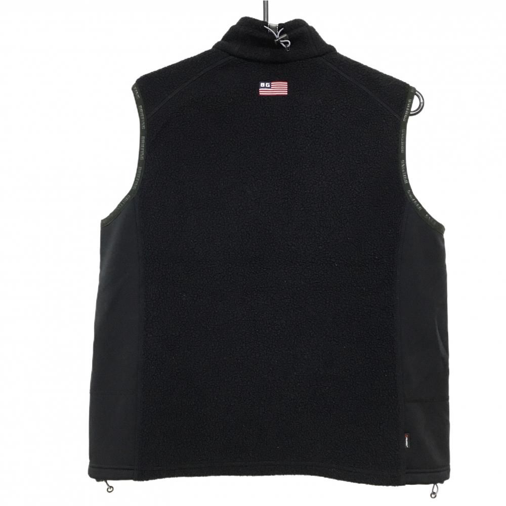 ブリーフィング アウターベスト 黒 フリース サイド切替 レディース L ゴルフウェア BRIEFING