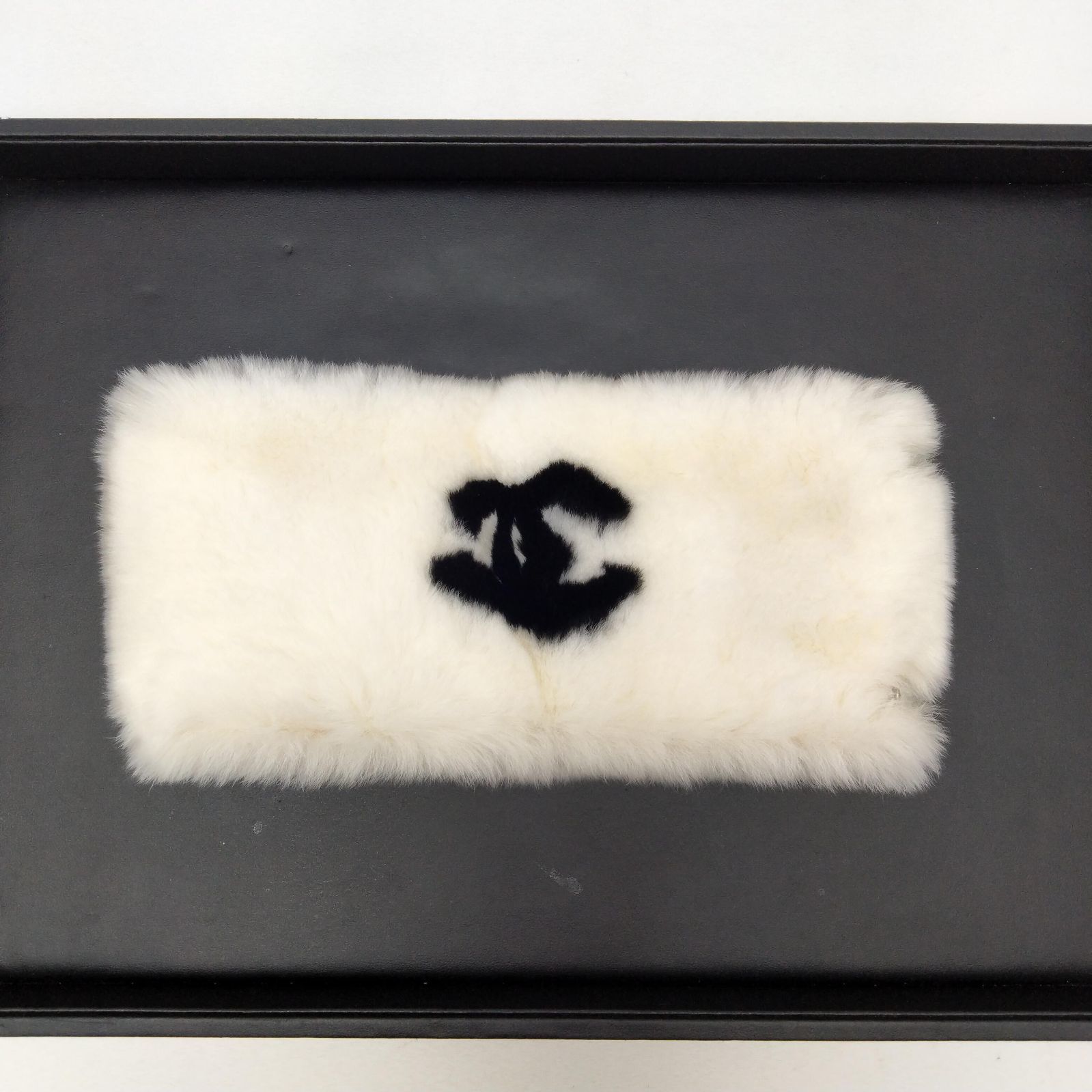 ️CHANEL ️シャネル ココマーク リストバンド ラビットファー ホワイト