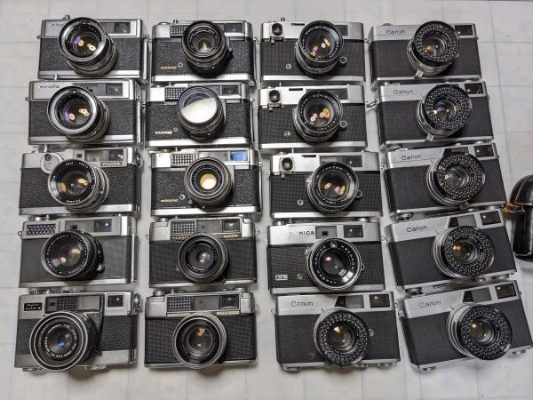 20台まとめ | ジャンク Canonet Fujica V2 Hi-Matic 7s Yashica Minister等 レンジファインダーカメラ 5097_20_15