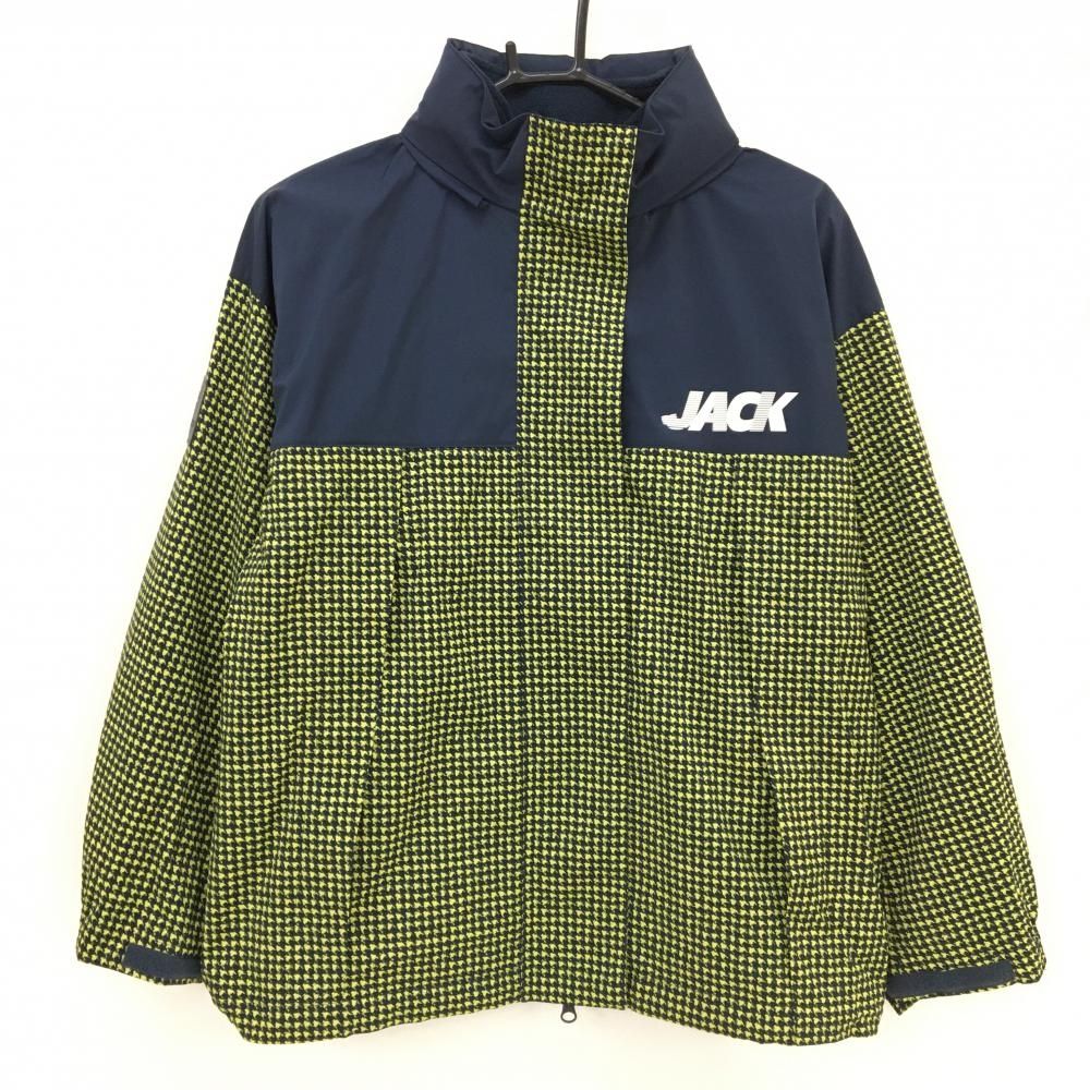 超 ジャックバニー フリースライナー付ジャケット イエロー×ネイビー レディース 1 M ゴルフウェア 品 Jack Bunny