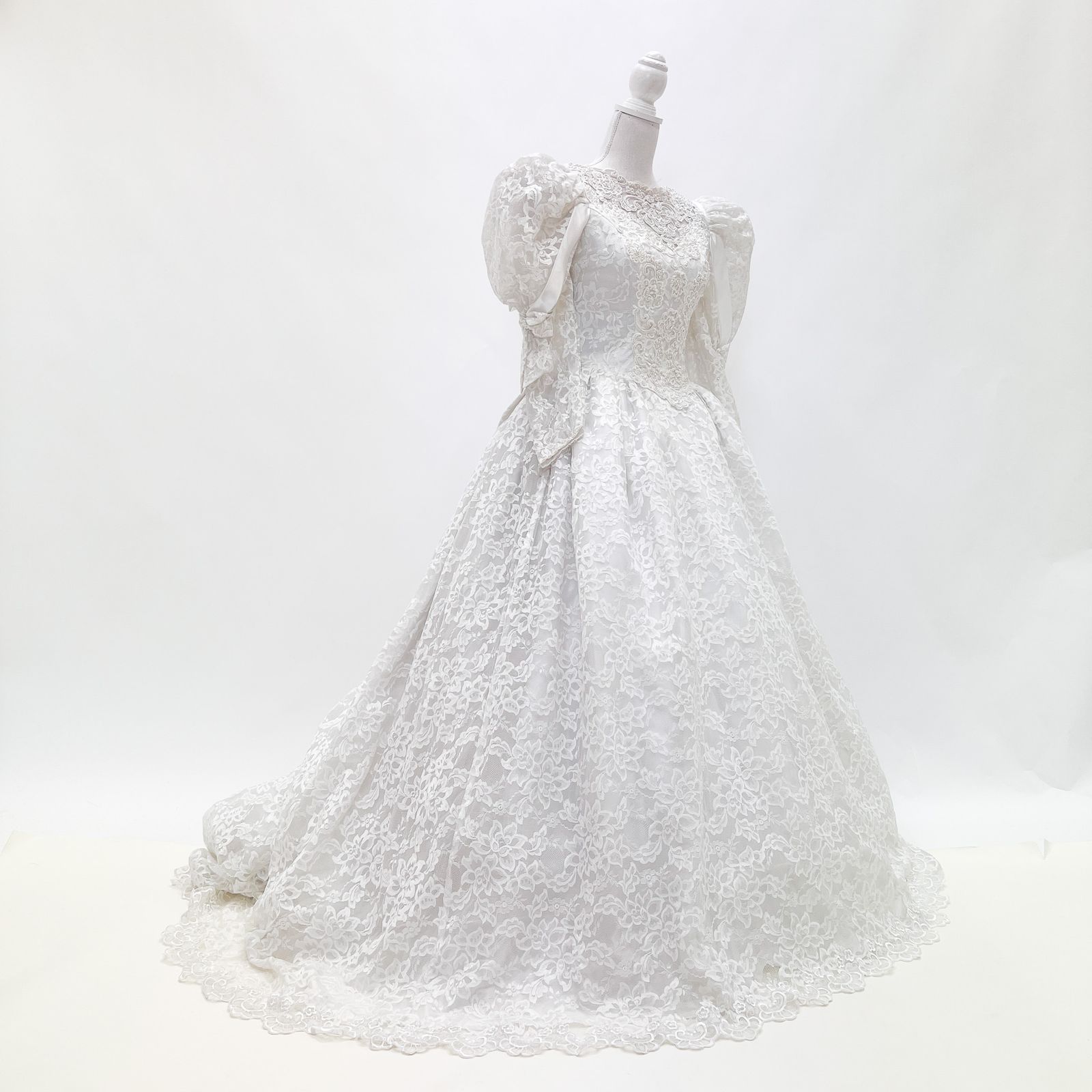 中古 ウェディングドレス プリンセス ホワイト フリーサイズ W-319 