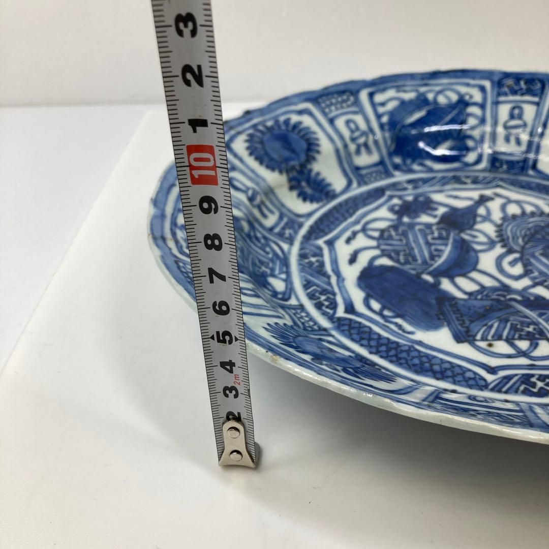 中国明時代　古染付芙蓉手大皿　トコオ　東里7-0131① 中国明時代 古染付芙蓉手大皿 トコオ 東里7-0131① - メルカリ