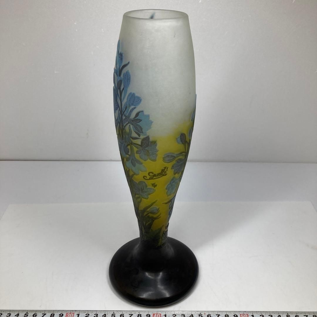ガレ銘 花瓶 トコヒ 高さ32㎝ 東里7-0131