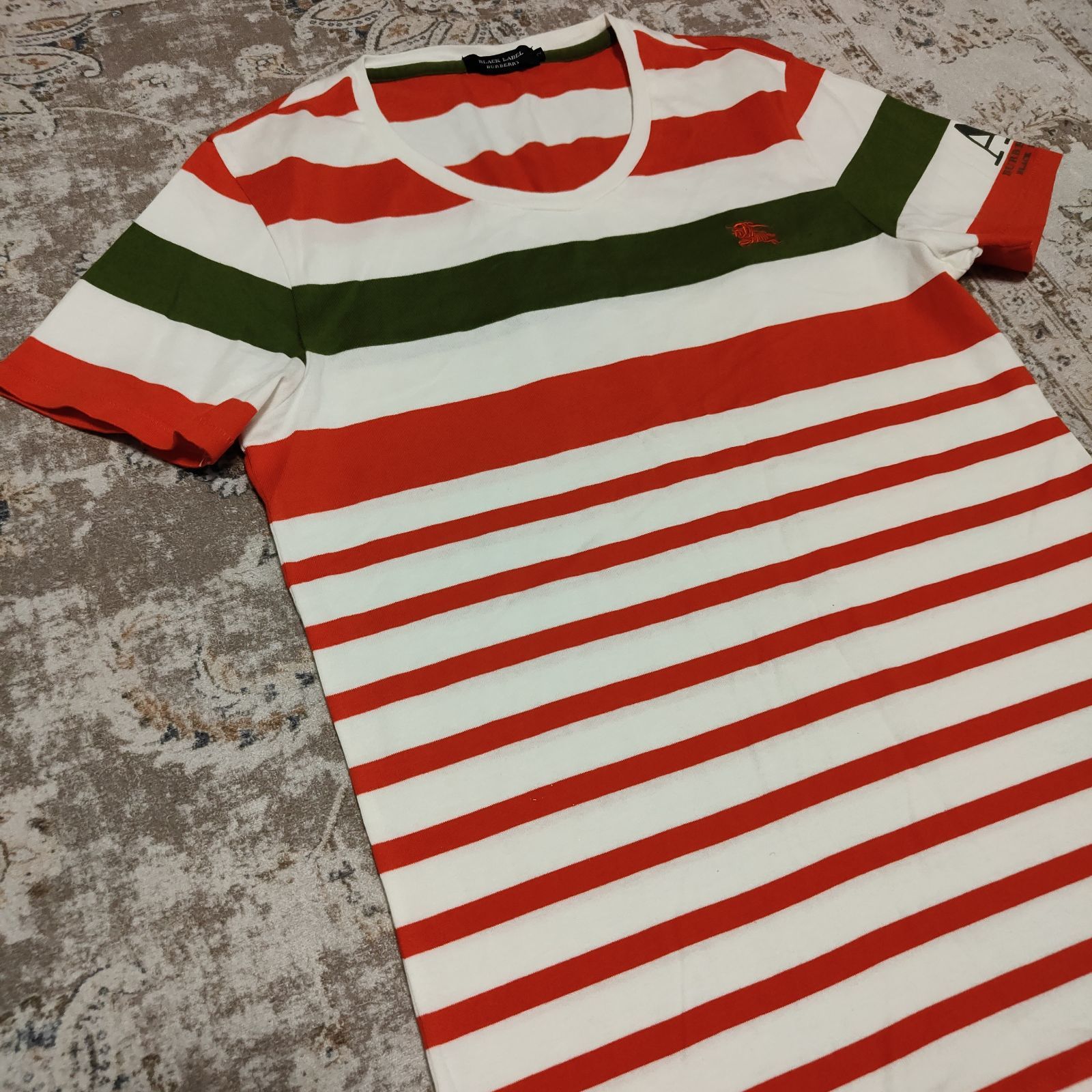 BURBERRY BLACK LABEL バーバリー ボーダー Tシャツ メンズ 古着 2 
