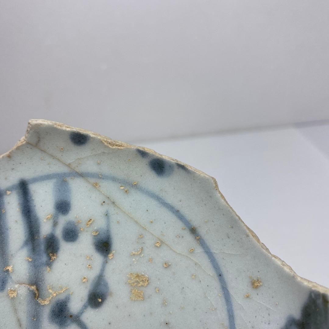 木歌　大明萬暦年製　初期伊万里　陶片　3点　直径14.2・13・9.1㎝トヒオ 木歌 大明萬暦年製 初期伊万里 陶片 3点 直径14.2・13・9.1