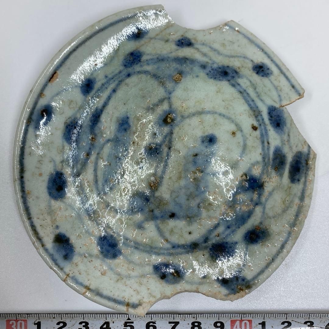 木歌　大明萬暦年製　初期伊万里　陶片　3点　直径14.2・13・9.1㎝トヒオ 木歌 大明萬暦年製 初期伊万里 陶片 3点 直径14.2・13・9.1㎝トヒオ