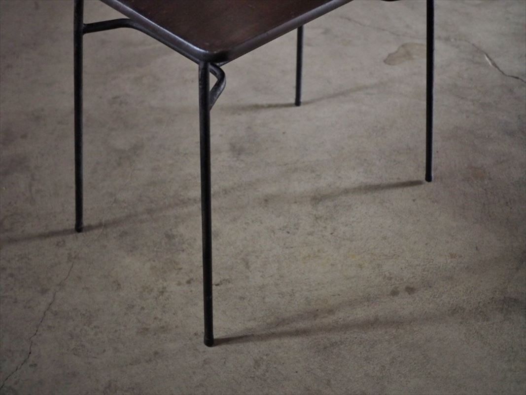 レトロ鉄脚無垢板リメイクテーブル 古録展 品番F4487 MARWIL-DEMENAGEMENTS_CH