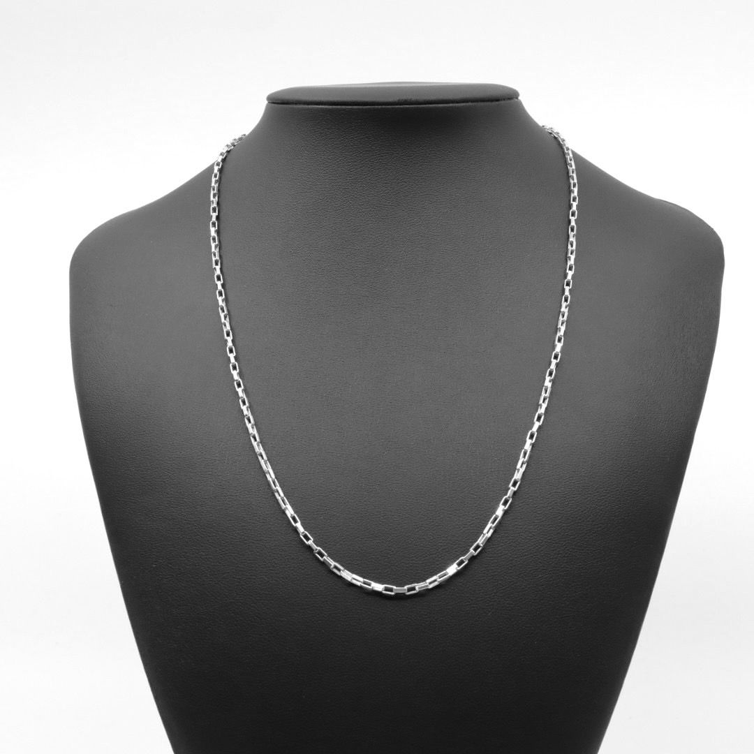 グッチ GUCCI ヴィンテージ シルバー925 チェーンネックレス スクエア