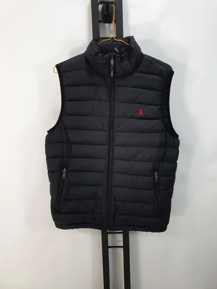ポロ ダウン ベスト 軽量 ダウン ジャケット ブラック s