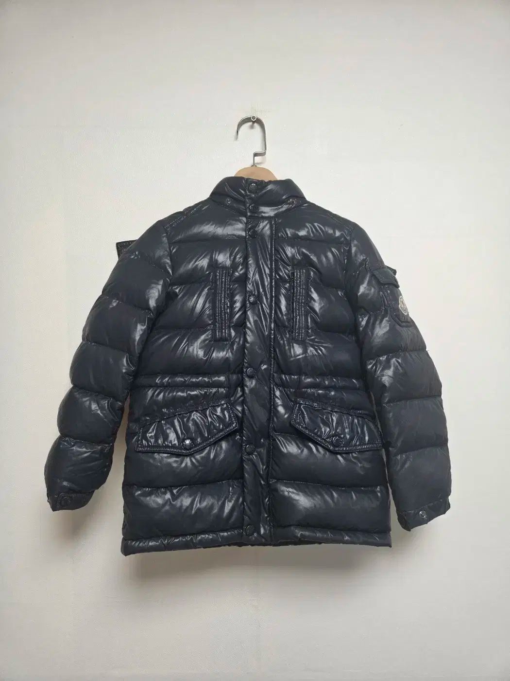 モンクレール キッズ ダウン ファー ダウンジャケット ネイビー 8Y