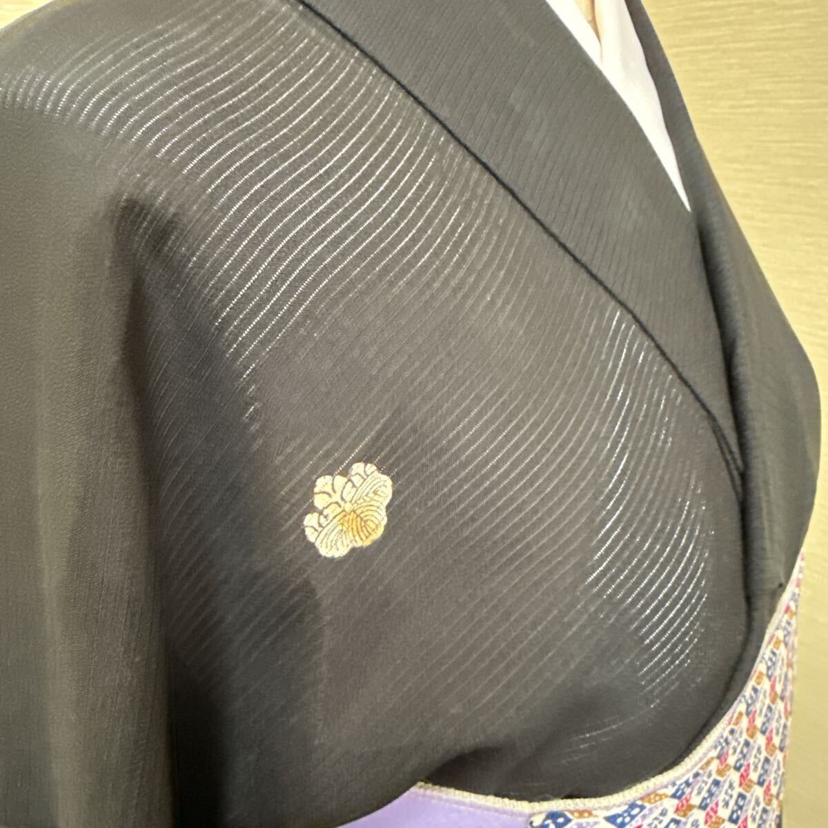 き720】夏用 黒絽 五つ紋付き 正絹 黒喪服 女性用 絽喪服 礼装 着物 絽 