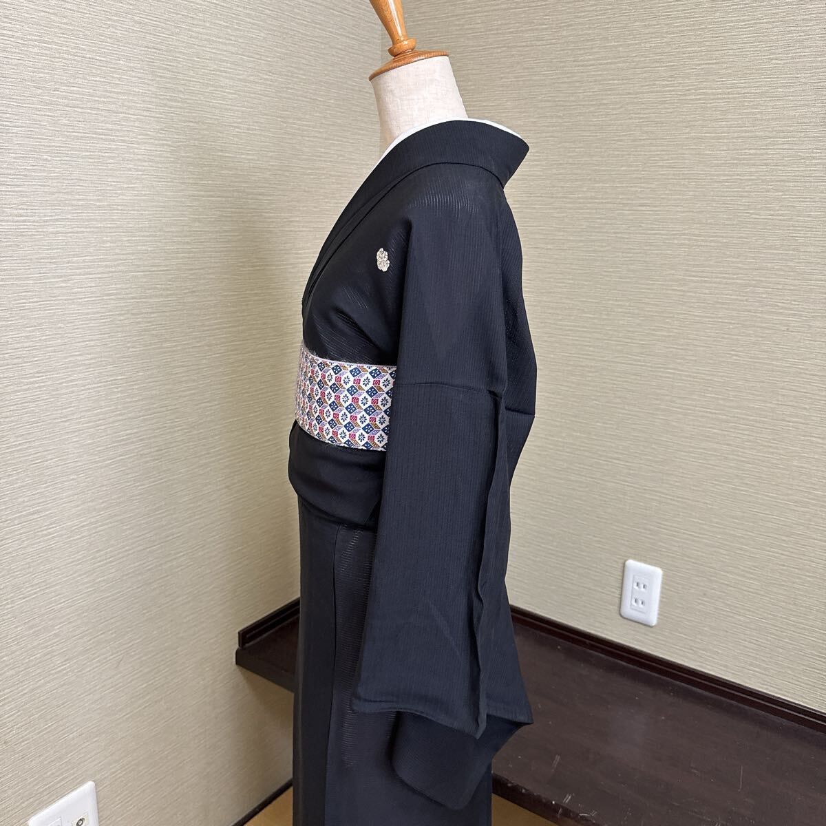 き720】夏用 黒絽 五つ紋付き 正絹 黒喪服 女性用 絽喪服 礼装 着物 絽 