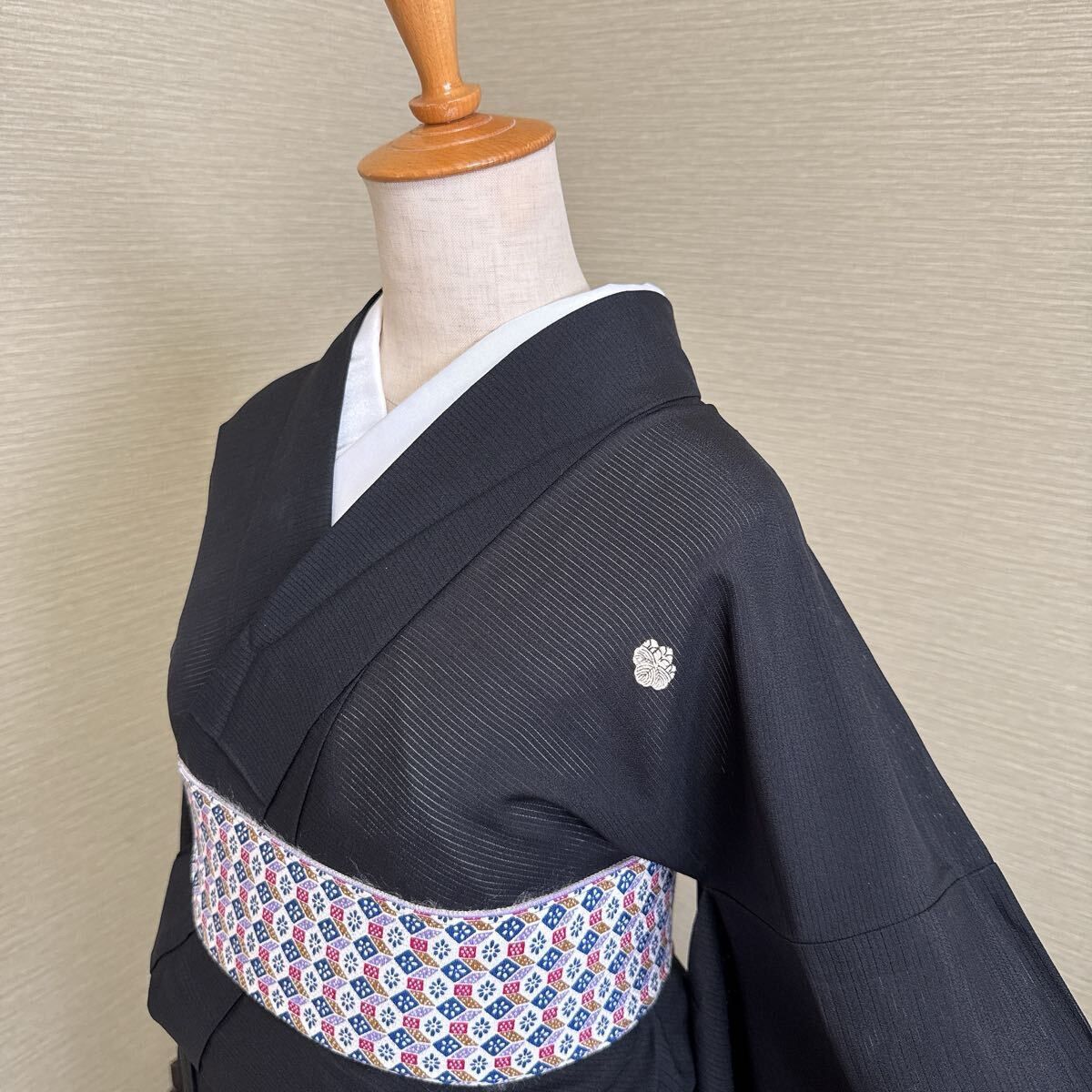 き720】夏用 黒絽 五つ紋付き 正絹 黒喪服 女性用 絽喪服 礼装 着物 絽 