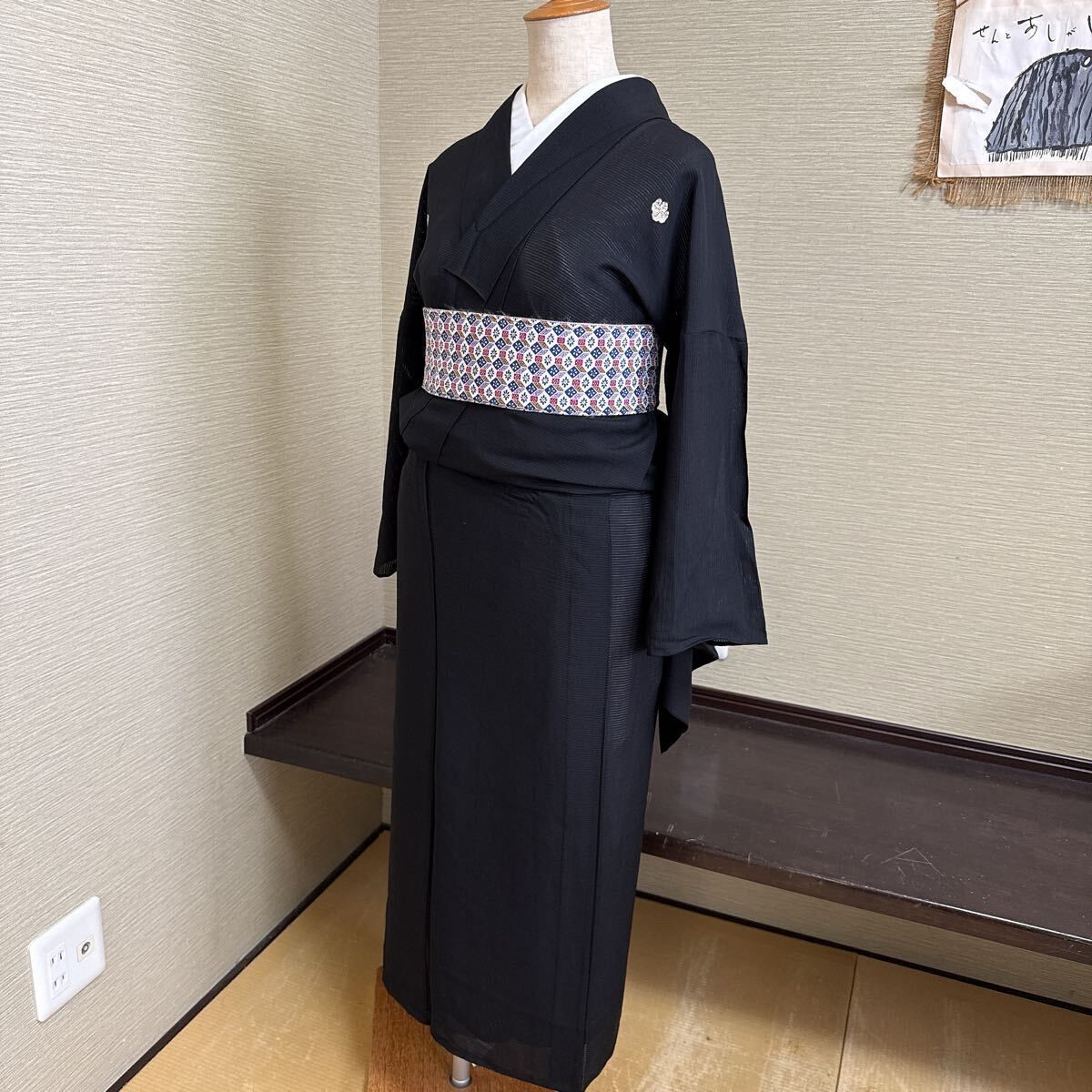 き720】夏用 黒絽 五つ紋付き 正絹 黒喪服 女性用 絽喪服 礼装 着物 絽 