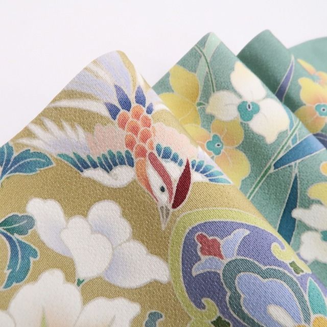 ❁tomihisa❁ 落款 着物 正絹 染め色に花を湛えて季節は巡るいと美しき着物の世界 仕付け糸付 作家物 訪問着 6755