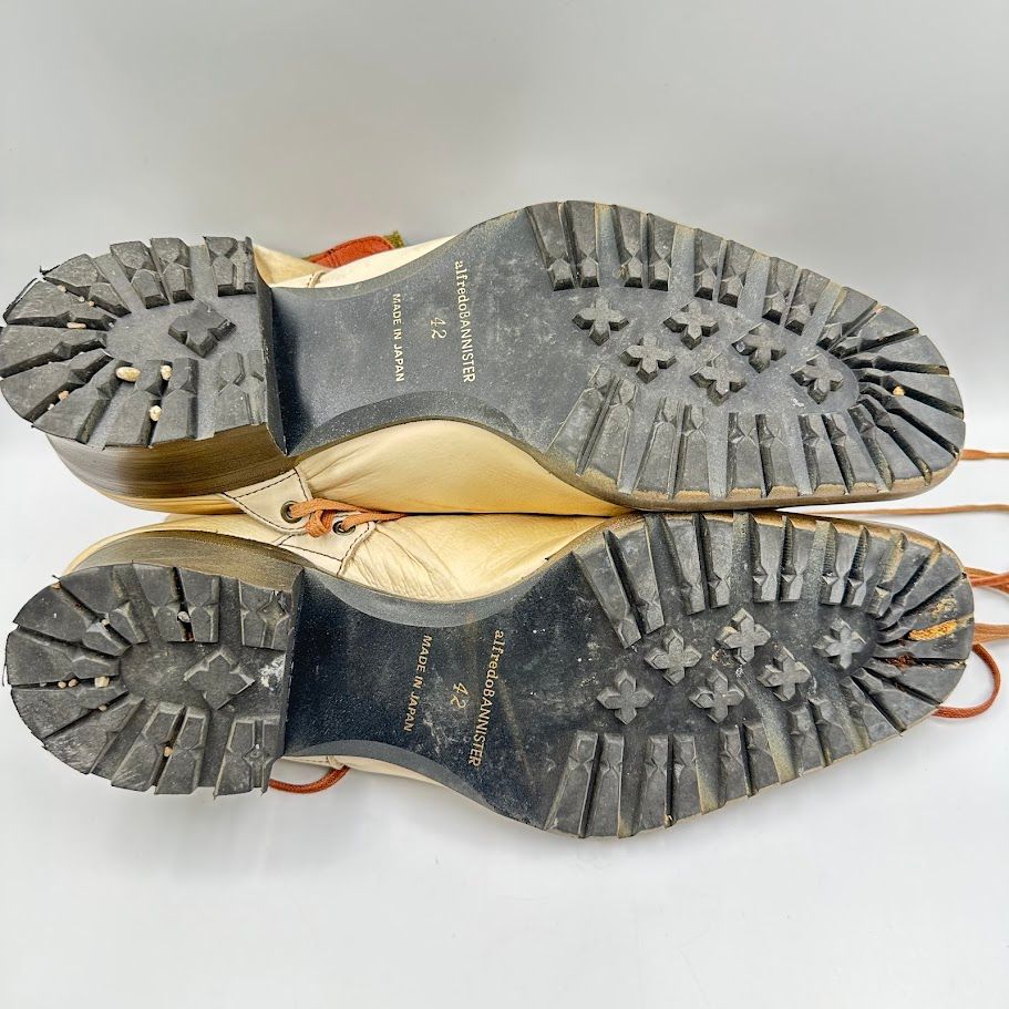 alfredoBANNISTER ブーツ　完売廃盤 ソフトレザー】ドレープ ロング バックジップ ブーツ