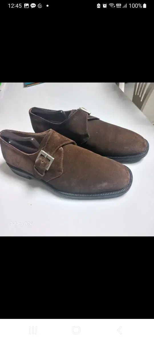 スウェード モンク ストラップ ブラウン メンズ 靴 9 5