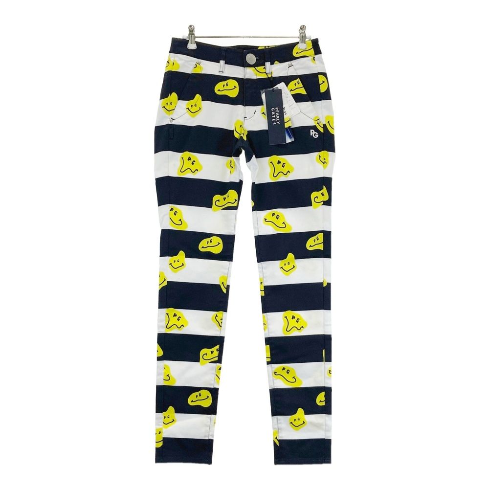 サイズ 0 PEARLY GATES パーリーゲイツ 055-2231612 パンツ TOKE NIKO ニコちゃん ボーダー柄 ブラック系 240101543712 ゴルフウェア レディース ストスト