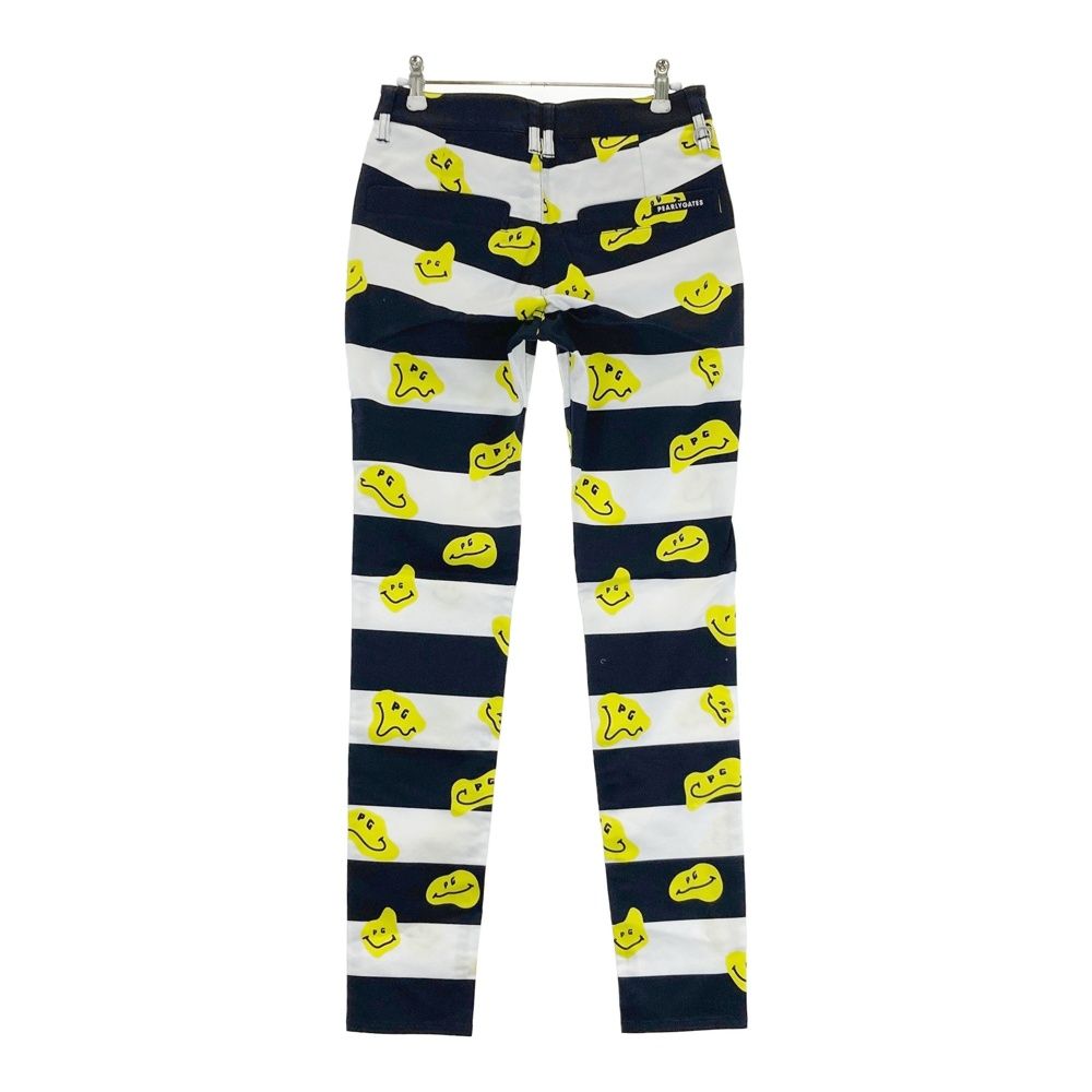 サイズ 0 PEARLY GATES パーリーゲイツ 055 2231612 パンツ TOKE NIKO ニコちゃん ボーダー柄 ブラック系 ゴルフウェア レディース ストスト