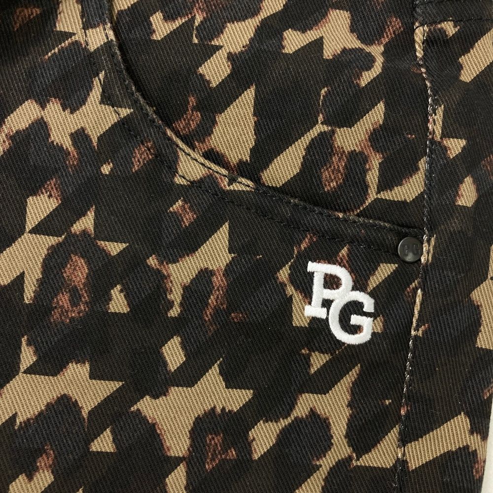 サイズ 0 PEARLY GATES パーリーゲイツ 055-2231016 ストレッチパンツ 千鳥 レオパード柄 ブラウン系 240101543715 ゴルフウェア レディース ストスト LLC-HASEGAWATOSO_COM