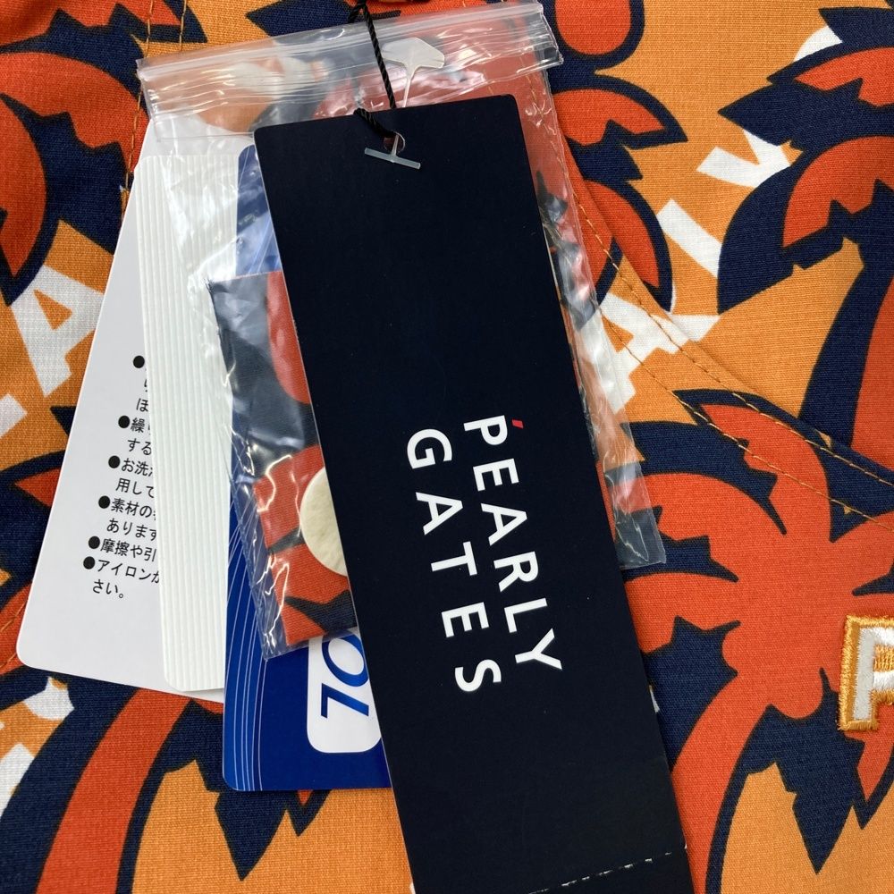 サイズ 0 PEARLY GATES パーリーゲイツ 055-1231606 ストレッチパンツ ロゴ ヤシの木柄 オレンジ系 240101543716 ゴルフウェア レディース ストスト LLC-HASEGAWATOSO_COM