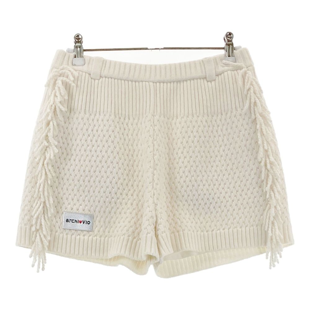 サイズ 38 ARCHIVIO アルチビオ ニット ショートパンツ ホワイト系 240101544921 ゴルフウェア レディース ストスト