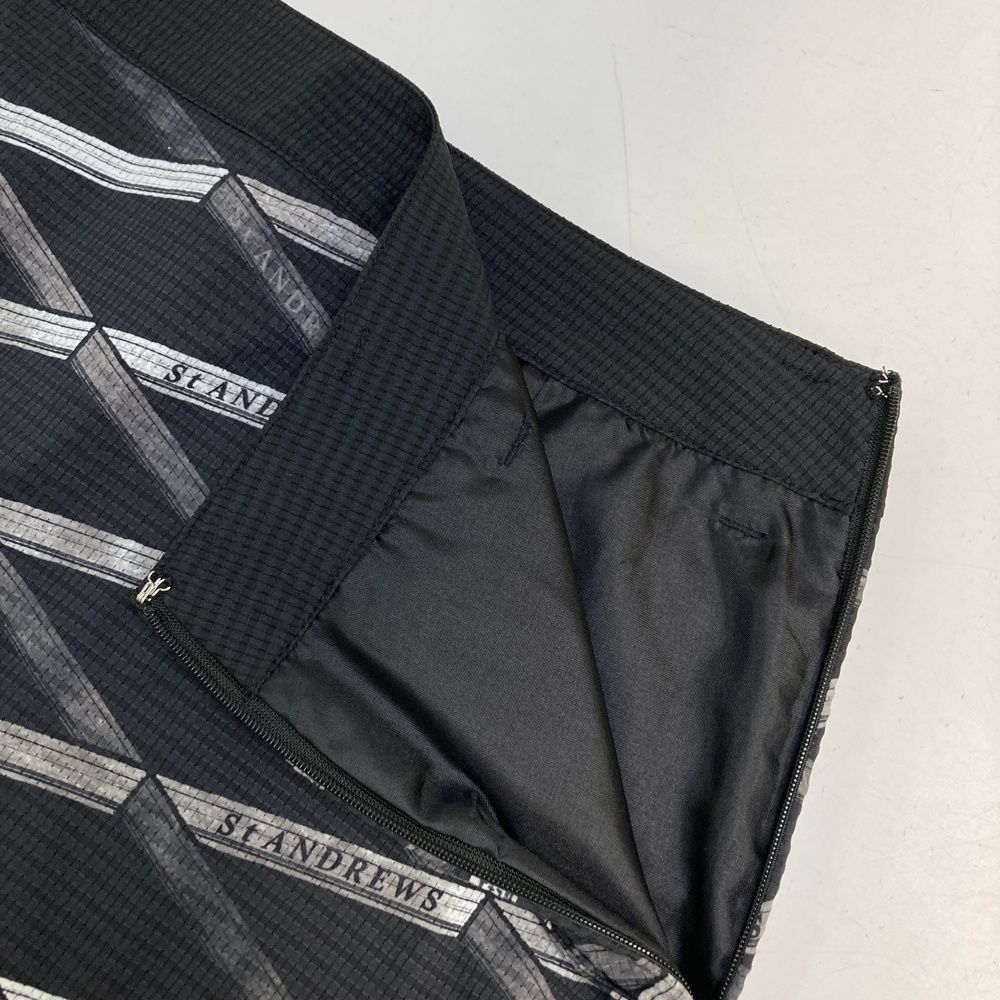 サイズ：M ST ANDREWS セントアンドリュース スカート 総柄 ブラック系