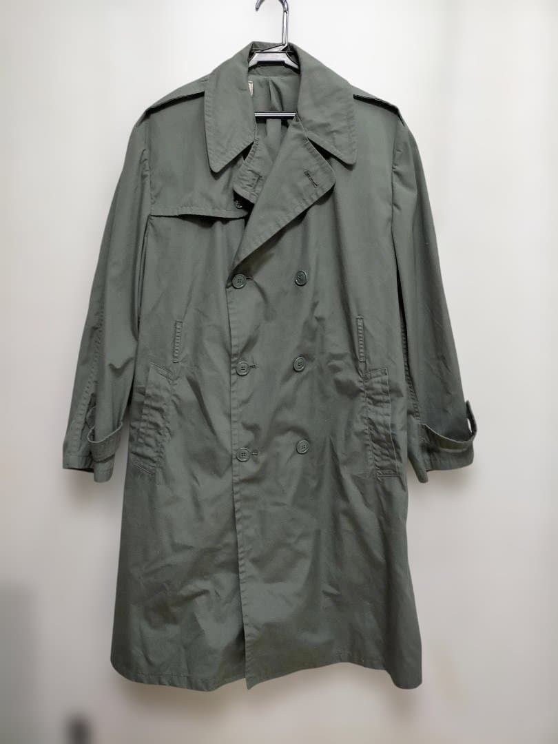 70年代 米軍実物 US ARMY トレンチコート レインコート ミリタリーコート ヴィンテージ メンズ レディース 42R ベルトなし 251030-5T