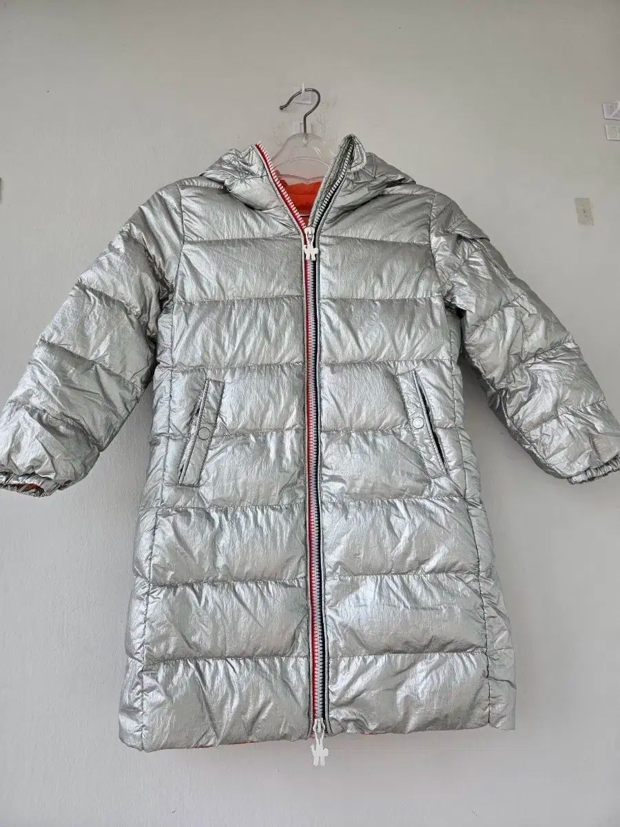 モンクレール キッズ シルバー ロング ダウン