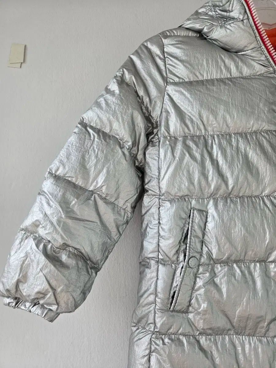 モンクレール キッズ シルバー ロング ダウン