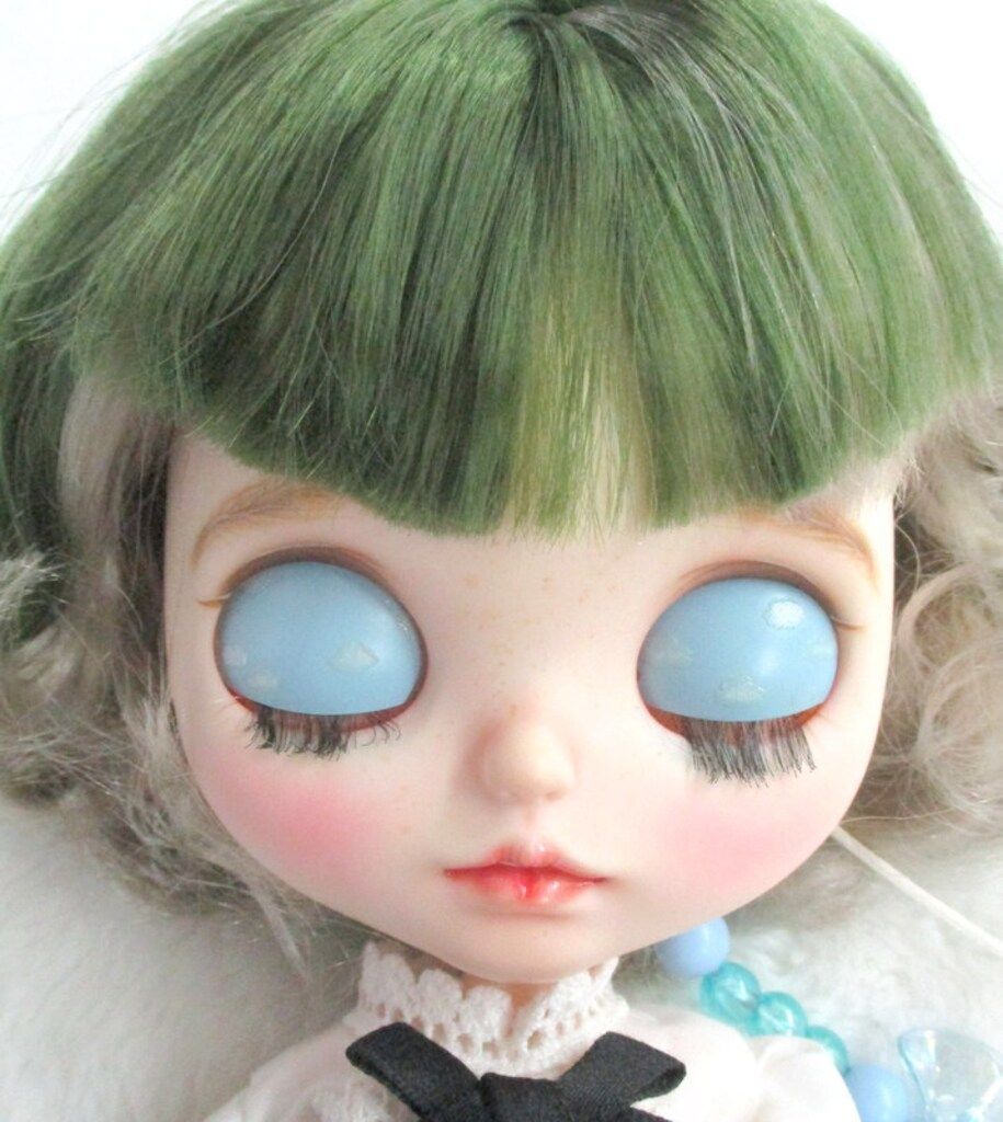 グリーンｘベージュヘア