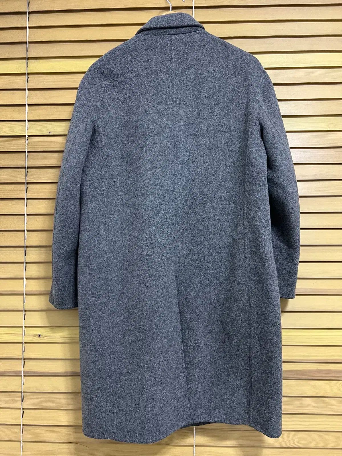 HAZZYS MR メンズ グレー ウールカシミアコート 100