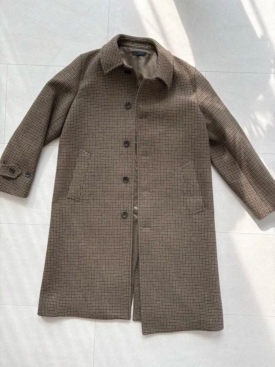 ユニクロ バルマカーン コート パータン 34 BROWN