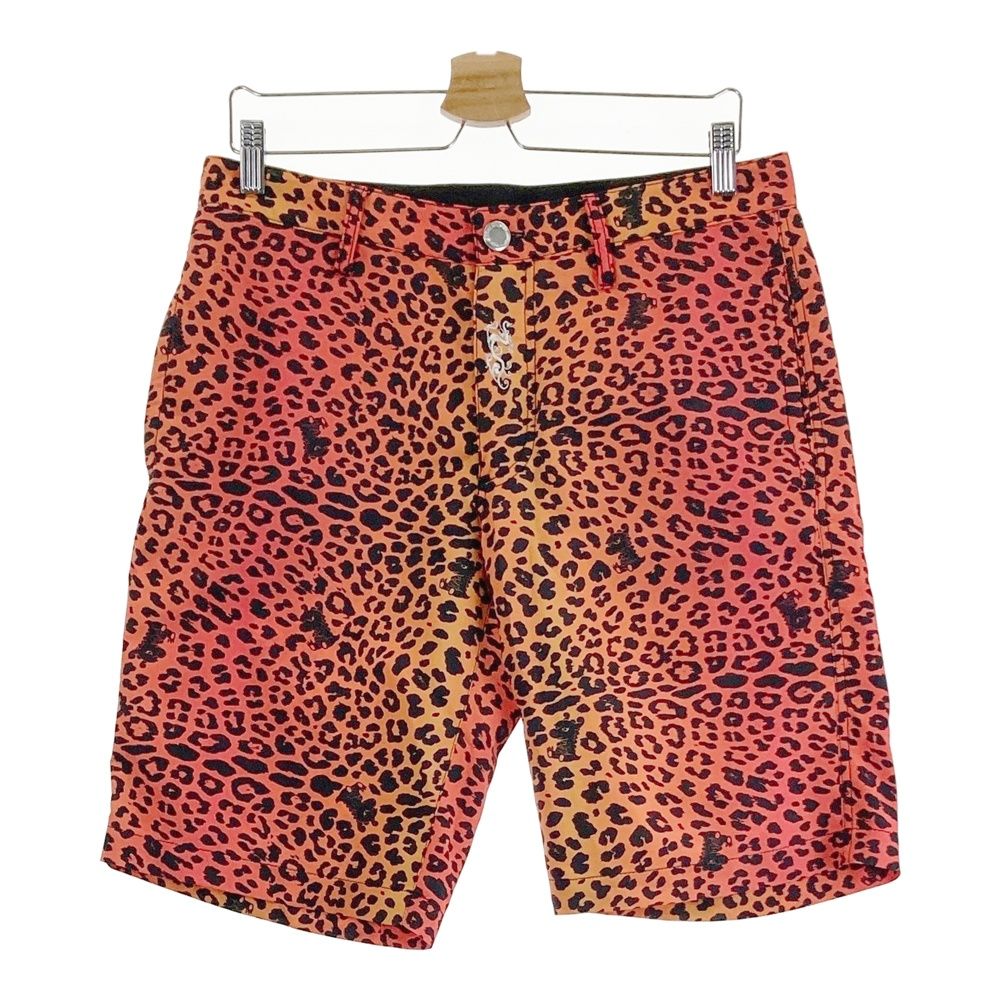 サイズ 2 DANCE WITH DRAGON ダンスウィズドラゴン ハーフパンツ チビドラ×レオパード柄 オレンジ系 240101539940 ゴルフウェア メンズ ストスト