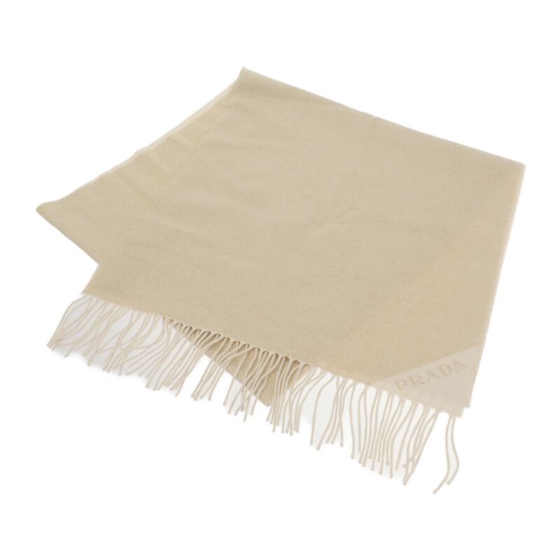 プラダ PRADA ジャガードイブニングスカーフ 1FS091_DGI_F0X0A ストール シルク カシミヤ ホワイト ゴールド 上品 秋冬 ファッション マフラー ギフト フォーマル レディース Aランク