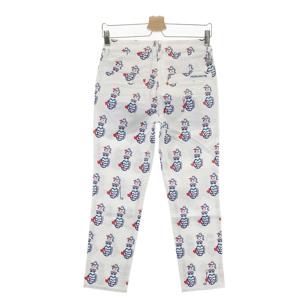 サイズ 0 PEARLY GATES パーリーゲイツ 055-1131606 クロップドパンツ 総柄 ホワイト系 240101543702 ゴルフウェア レディース ストスト