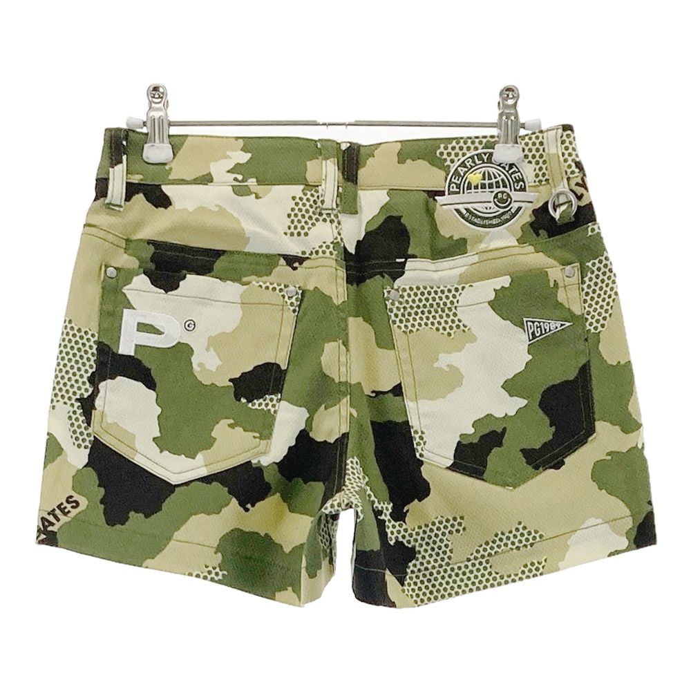 サイズ 00 PEARLY GATES パーリーゲイツ 055-2132512 ショートパンツ ニコちゃん 迷彩 カモフラ柄 カーキ系 240101543833 ゴルフウェア レディース ストスト