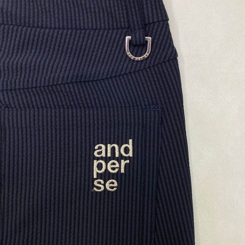 サイズ：M AND PER SE アンパスィ ストレッチパンツ シアサッカー