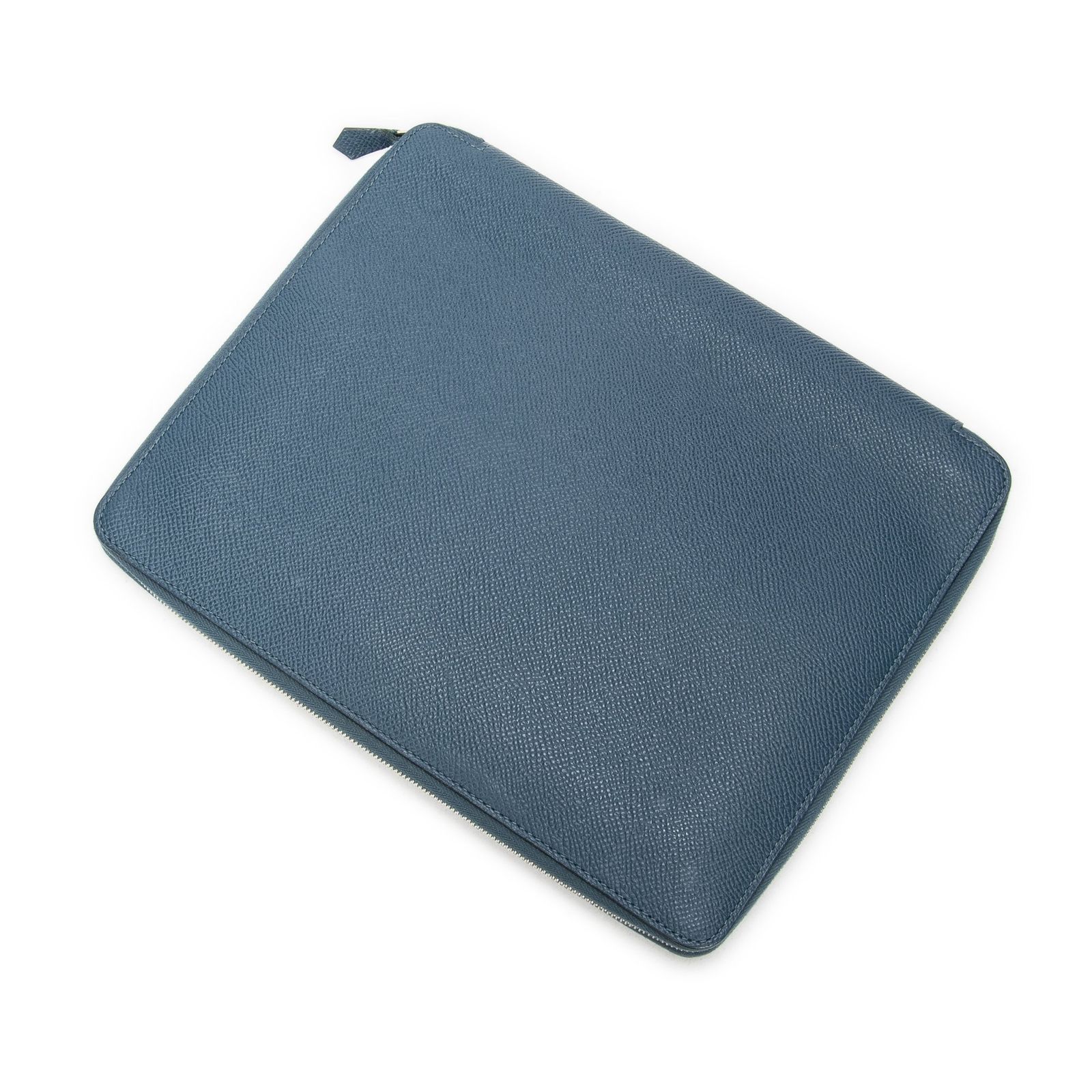 HERMES エルメスグローブ トロッター ズップ アジェンダカバーブルー イズミールエプソムレザーA