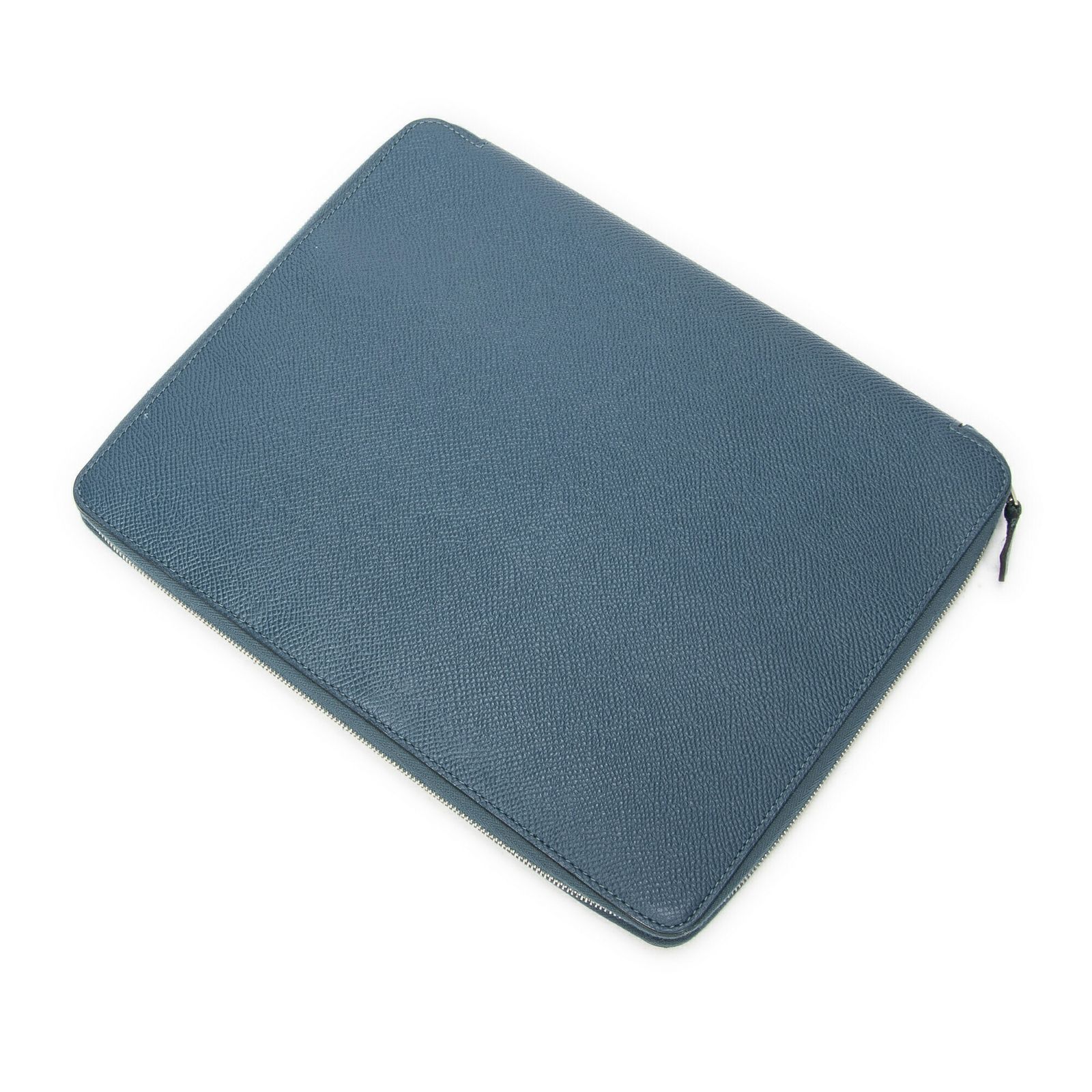 HERMES エルメスグローブ トロッター ズップ アジェンダカバーブルー イズミールエプソムレザーA