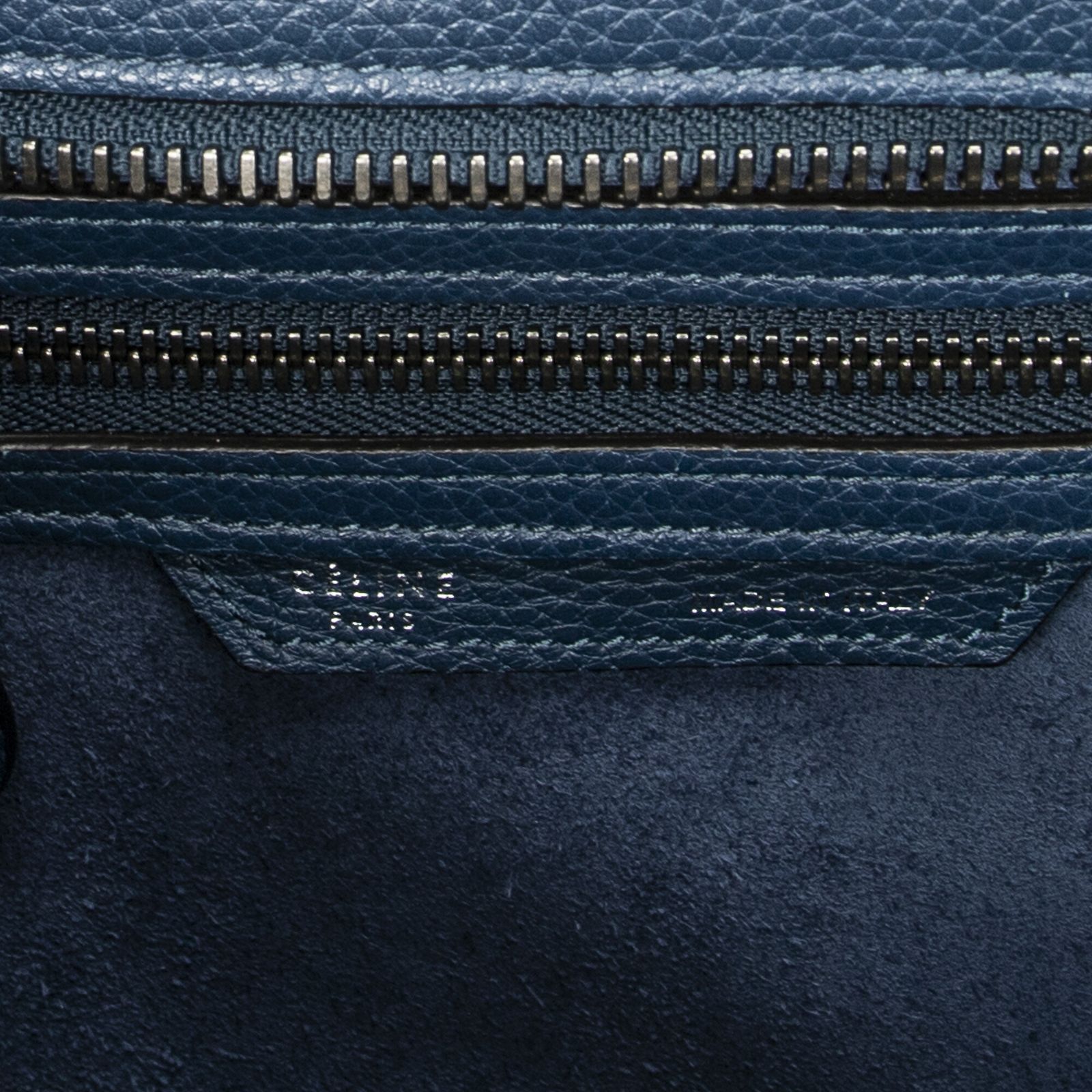 CELINE セリーヌマイクロラゲッジネイビーグレインカーフスキンレザーA