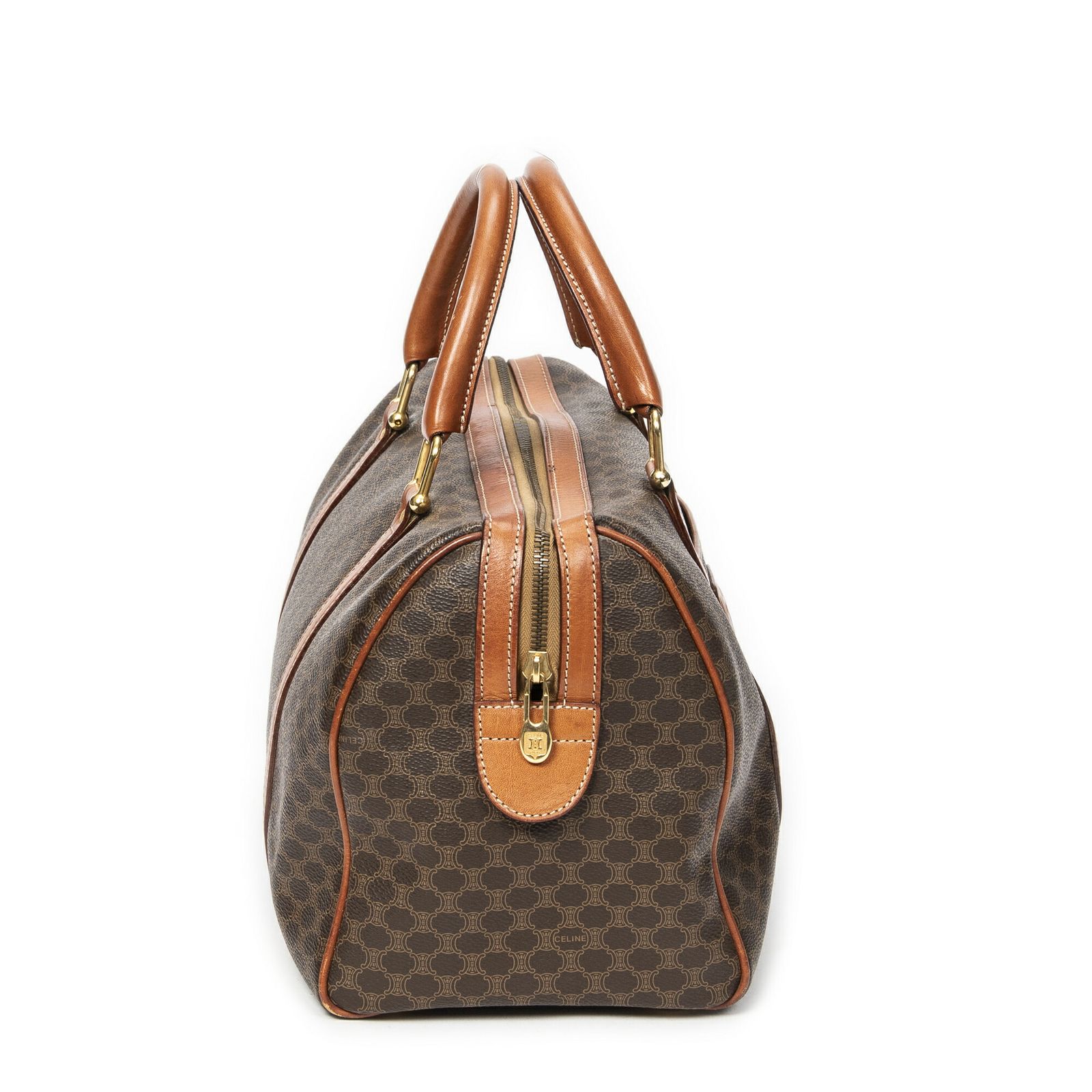 ボストン茶色マカダムPVCキャンバスAB