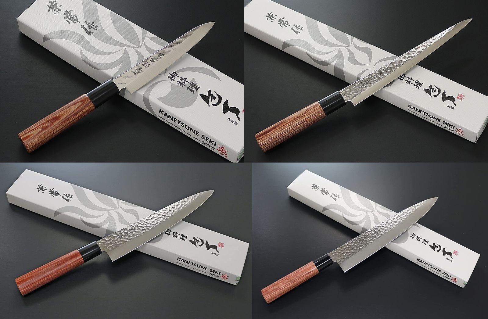 包丁 日本製 KC-954 ペティナイフ KC-955 筋引 KC-957 牛刀 KC-958 牛刀セット 兼常作 ステン1K6 槌目磨き