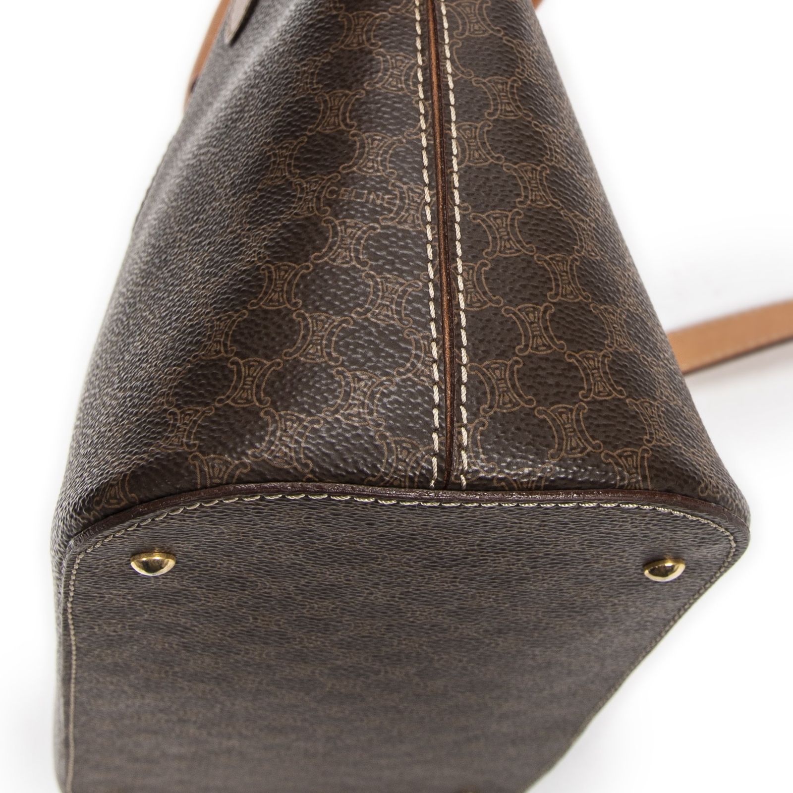 CELINE セリーヌヴィンテージドームトップハンドル茶色マカダムPVCキャンバスA NEXPOTALLINN_EU