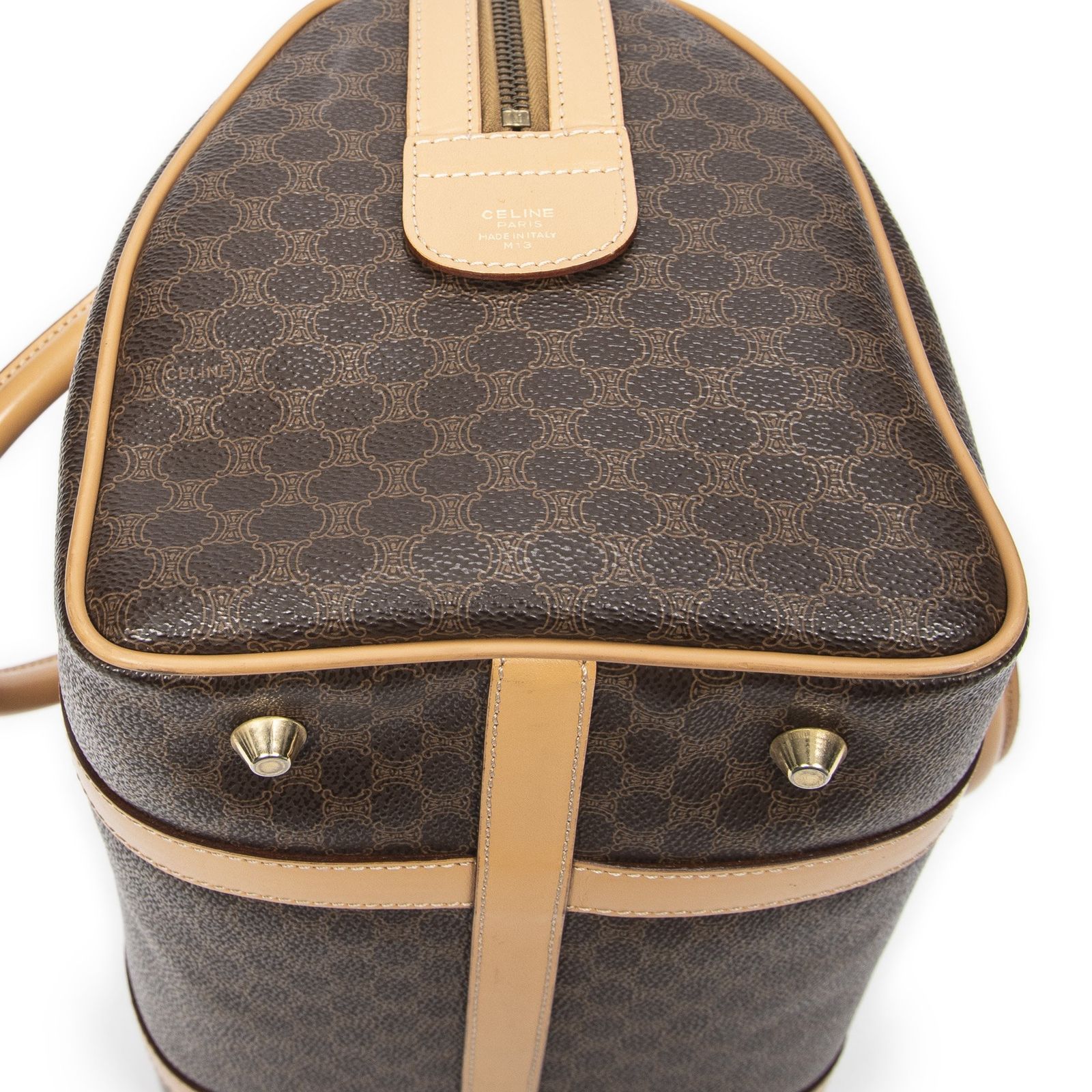 ボストンベージュ ブラウンマカダムPVCキャンバスA